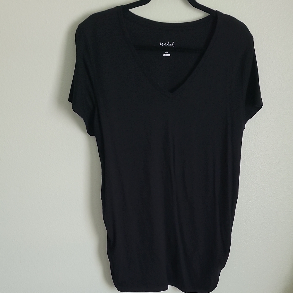 Isabel Maternity by Ingrid & Isabel Black V-Neck Tee